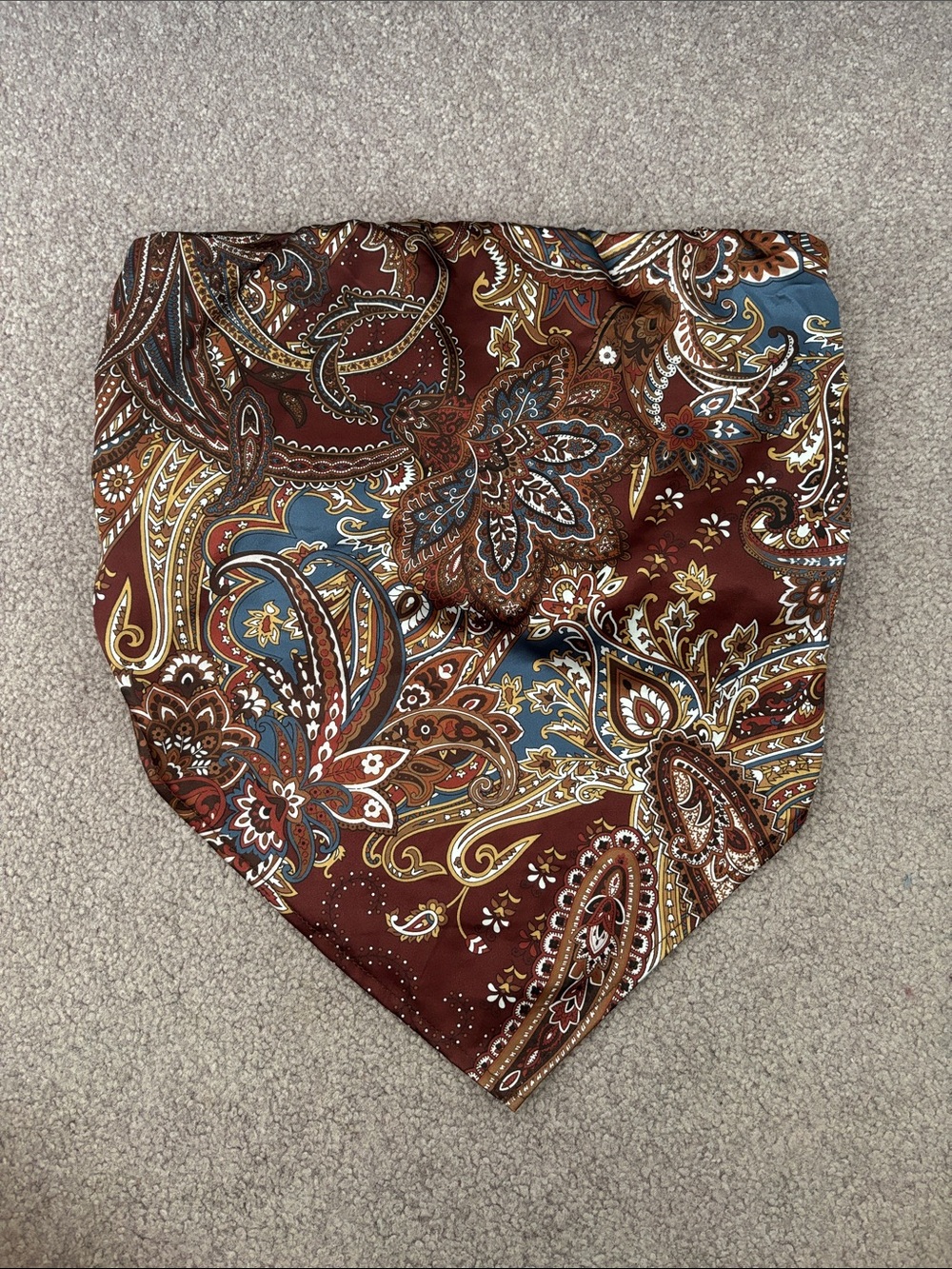 Windsor Paisley Print Strapless Crop Top